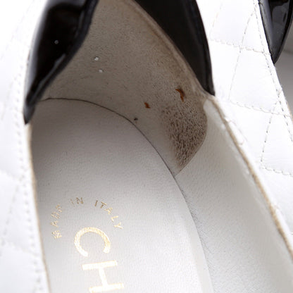 Cap Toe Quilted Pumps Size 39.5