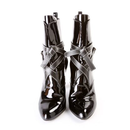 Wrap Leather Ankle Booties Size 38