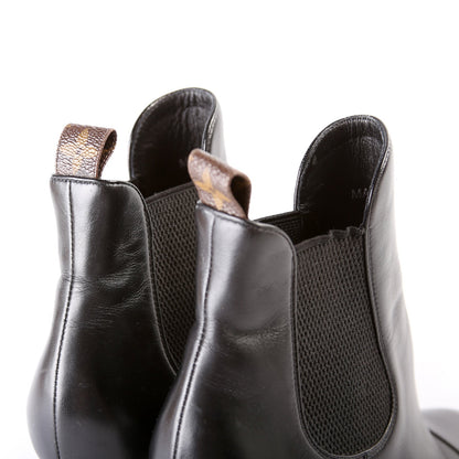 Cap Toe Leather Ankle Booties Size 39