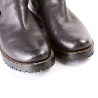 Leather Monogram Ankle Combat Boots Size 39