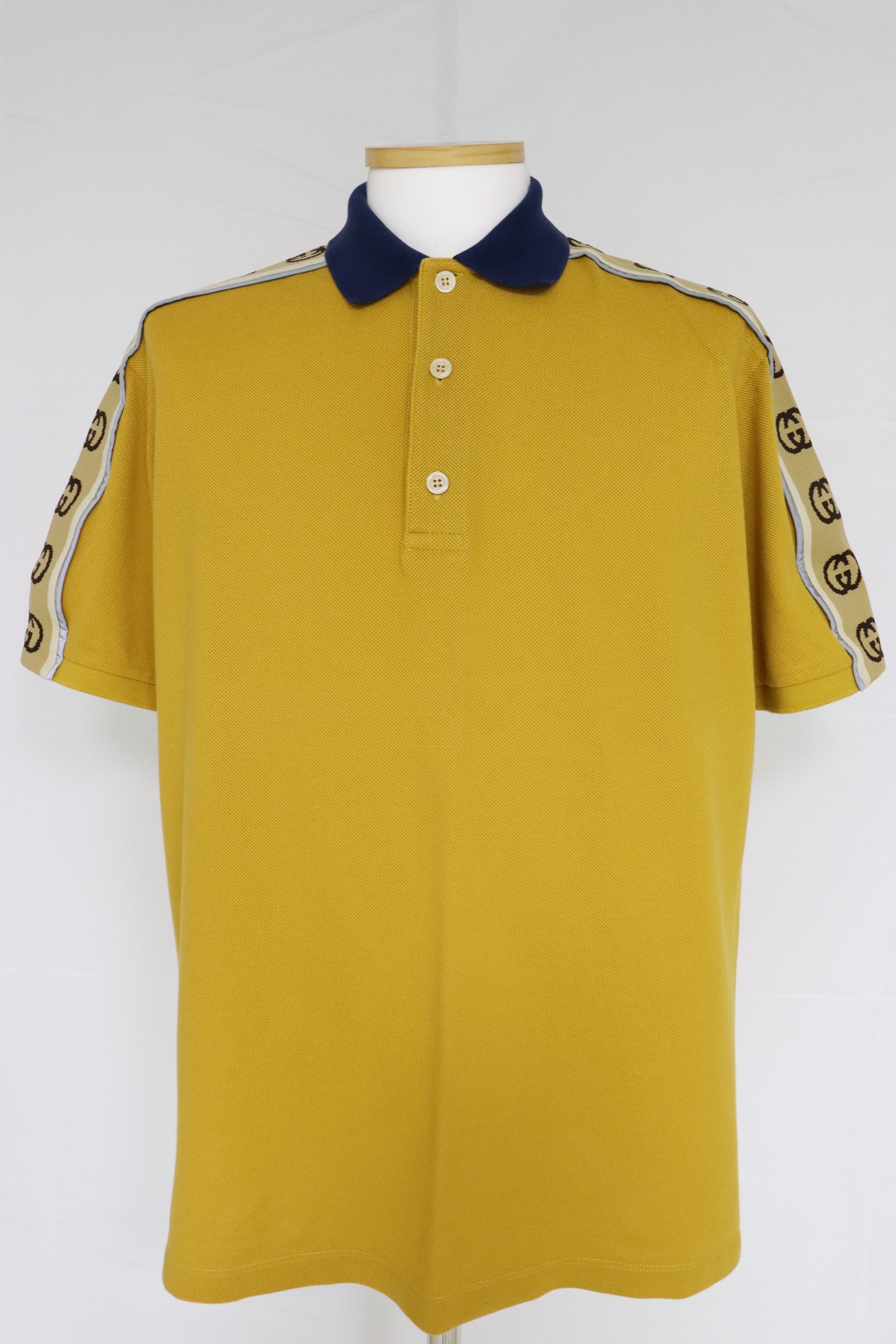 Gucci GG Band Detail Cotton Polo Shirt 71905355
