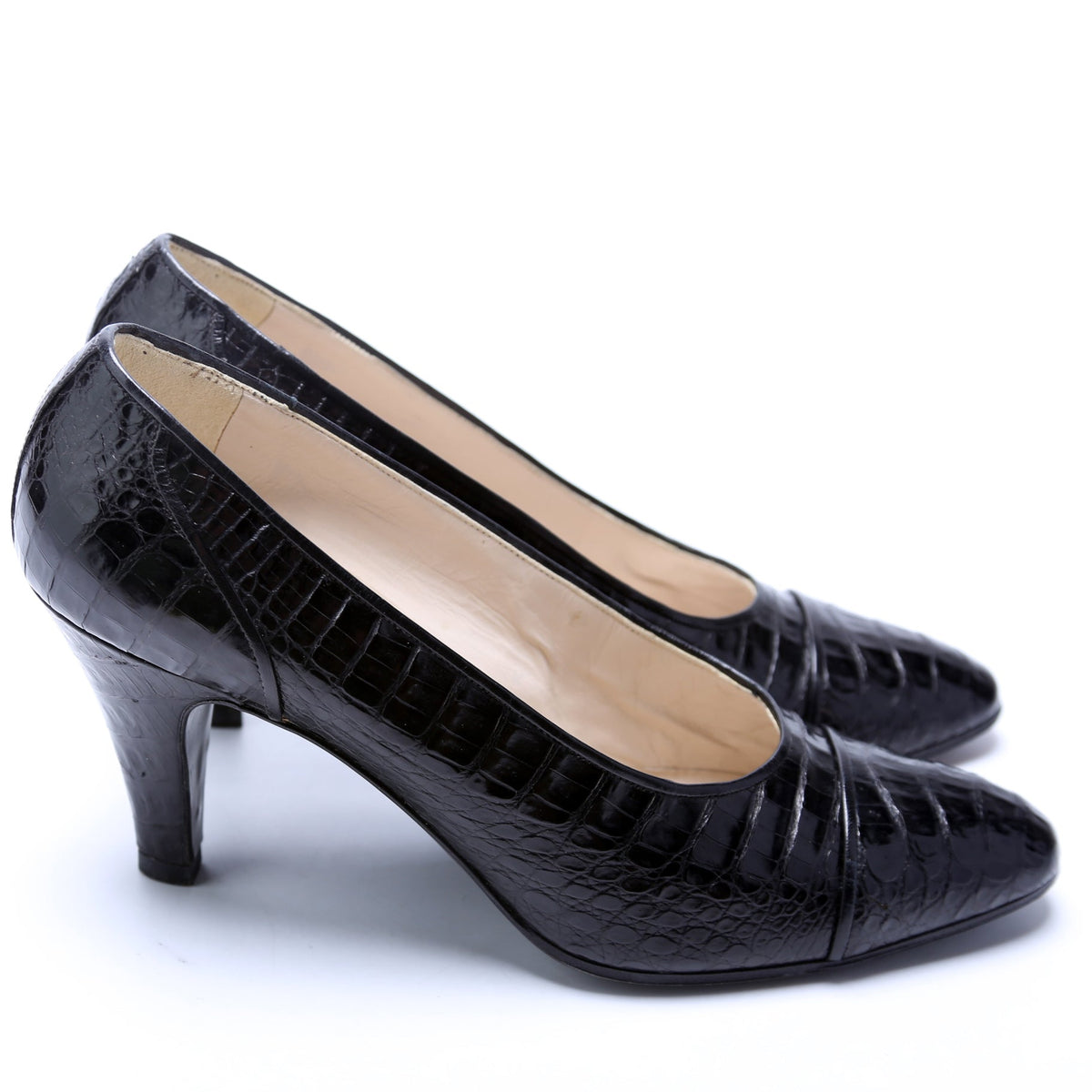 Chanel Pointed Toe Python Pumps Size 37.5