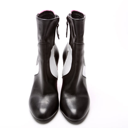 Leather Silhouette Booties Size 38.5