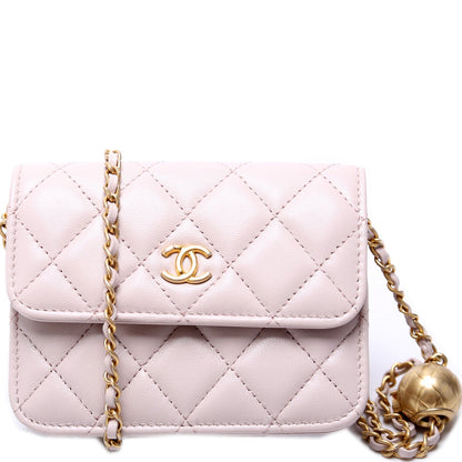 Pearl Crush Flap Clutch with Chain Lambskin 31M