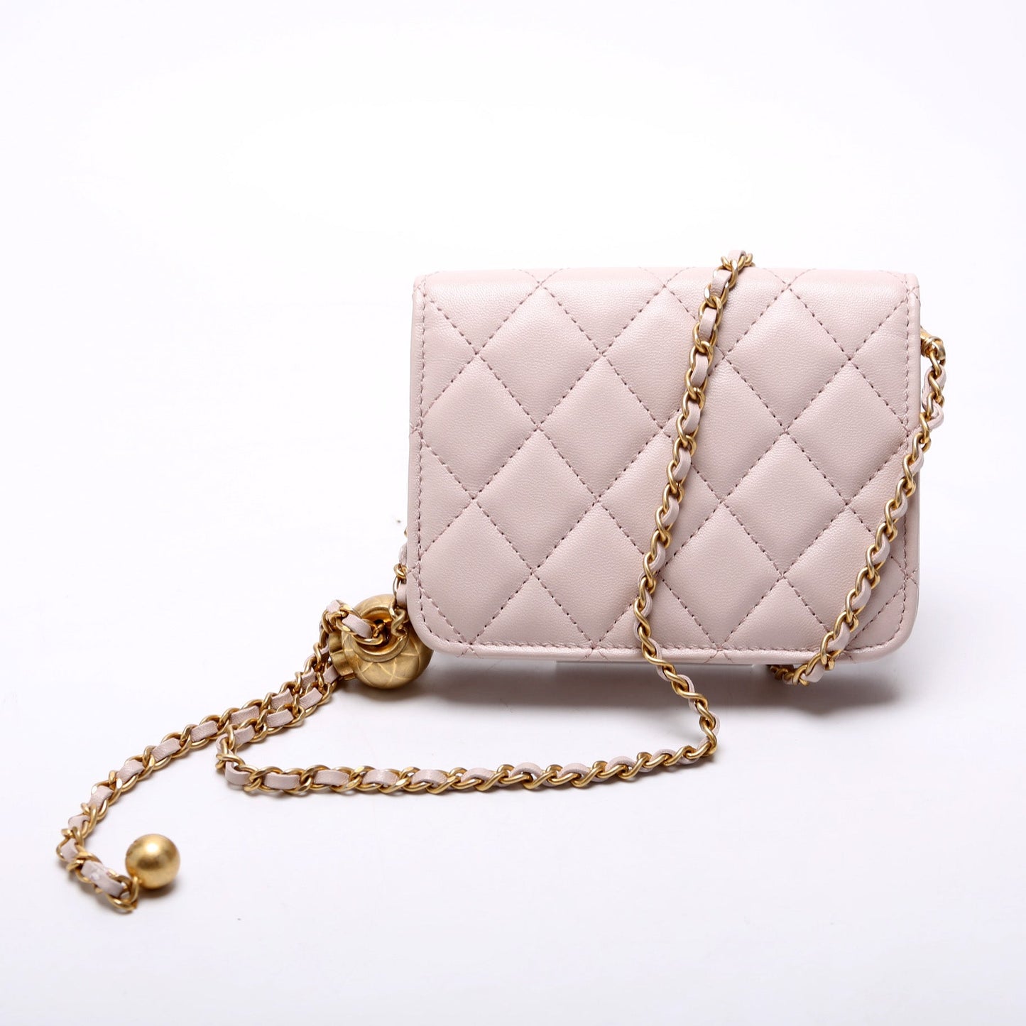 Pearl Crush Flap Clutch with Chain Lambskin 31M