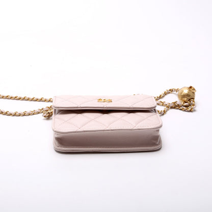 Pearl Crush Flap Clutch with Chain Lambskin 31M