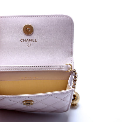 Pearl Crush Flap Clutch with Chain Lambskin 31M