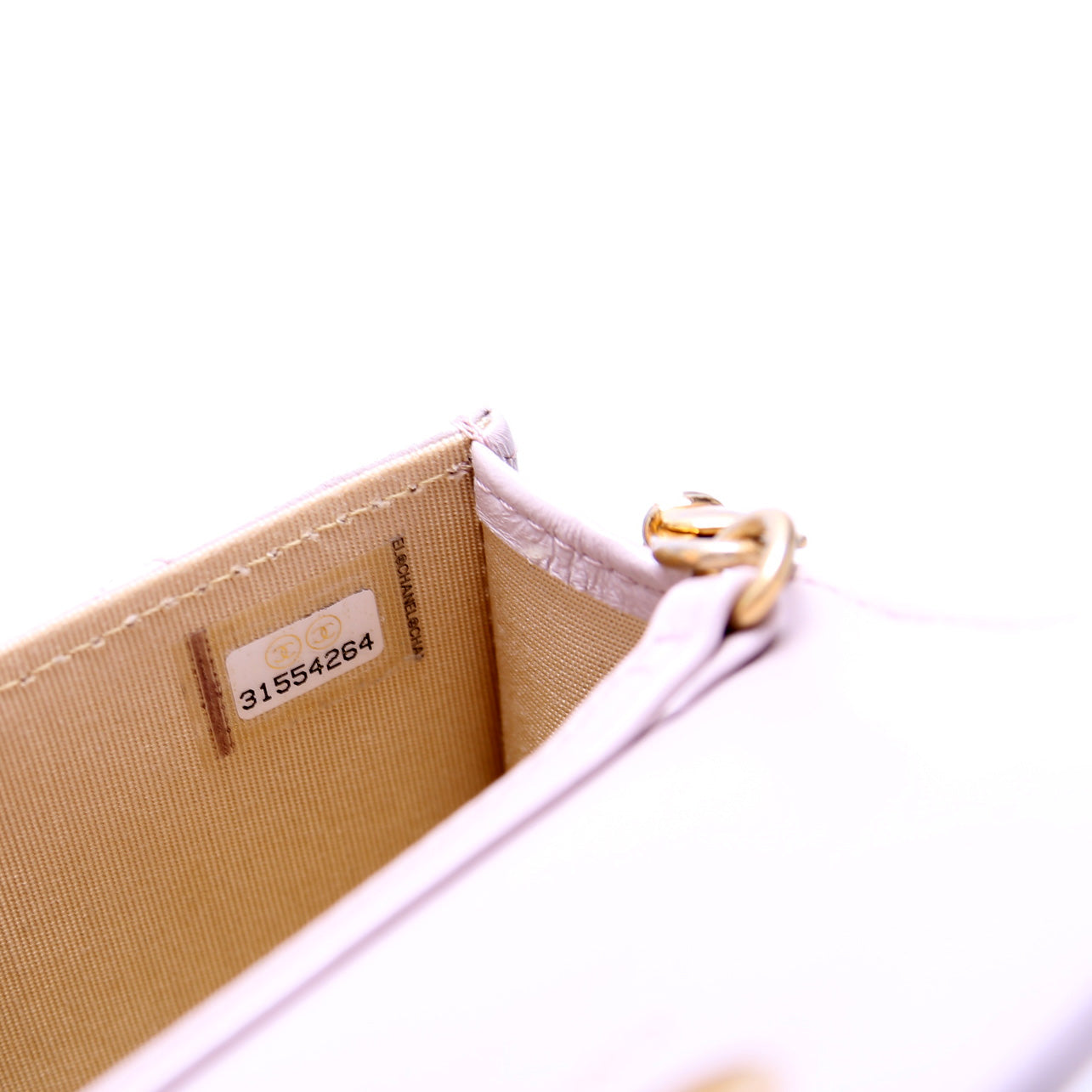 Pearl Crush Flap Clutch with Chain Lambskin 31M