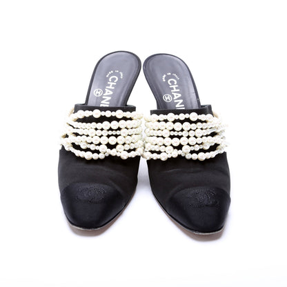 Pearl Mule Pumps Size 38