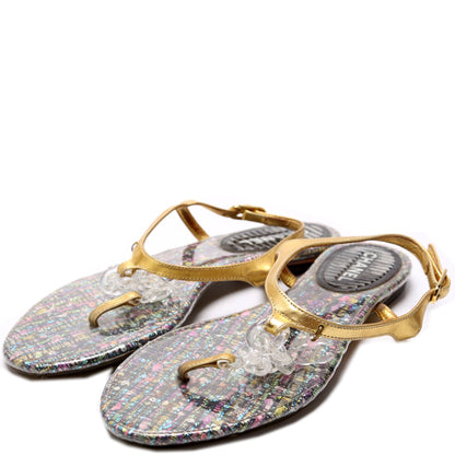 Logo T-Strap Sandals Size 36