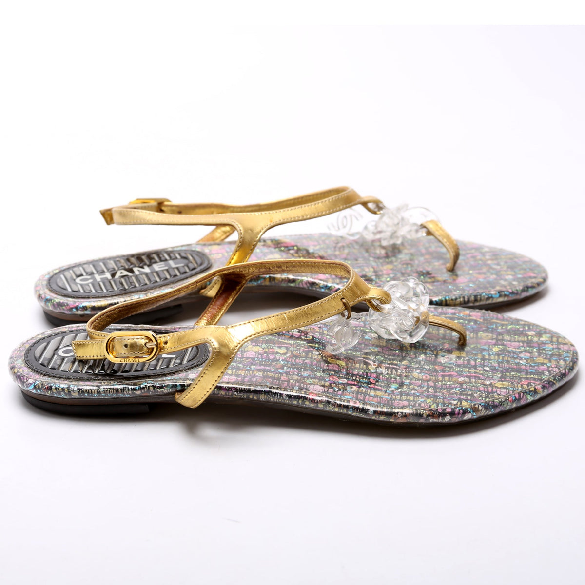 Logo T-Strap Sandals Size 36