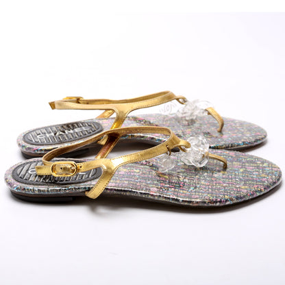 Logo T-Strap Sandals Size 36