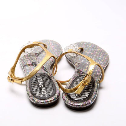 Logo T-Strap Sandals Size 36