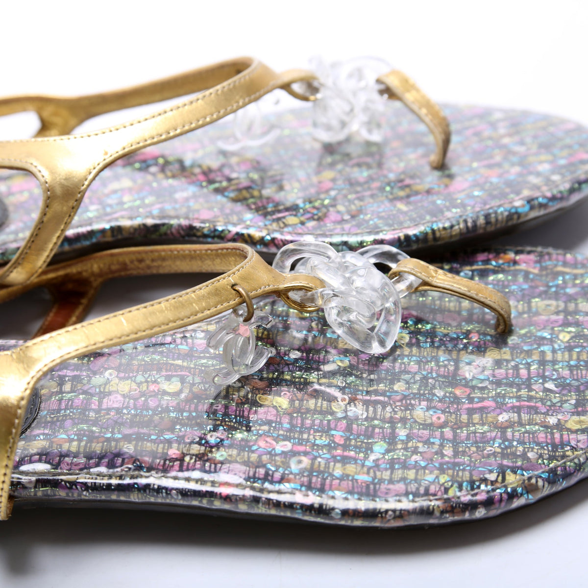 Logo T-Strap Sandals Size 36