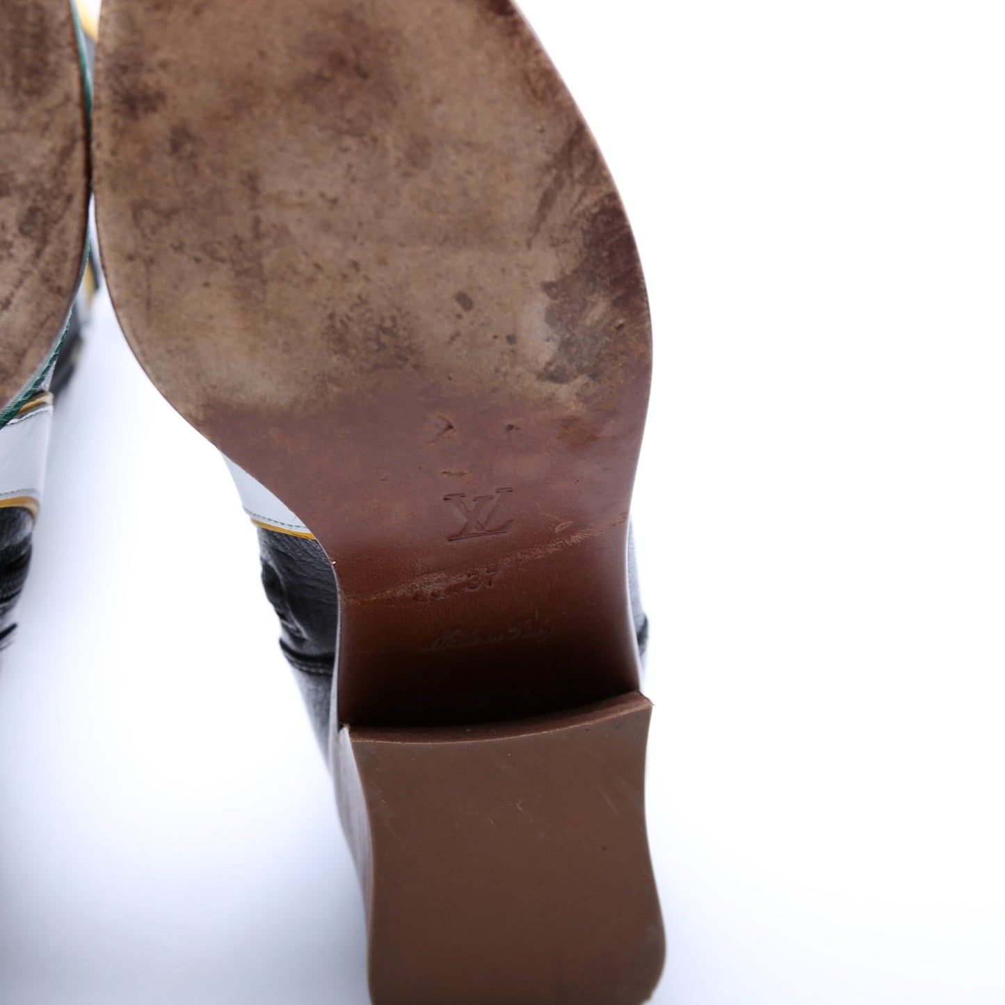 Leather Logo Boots Size 37