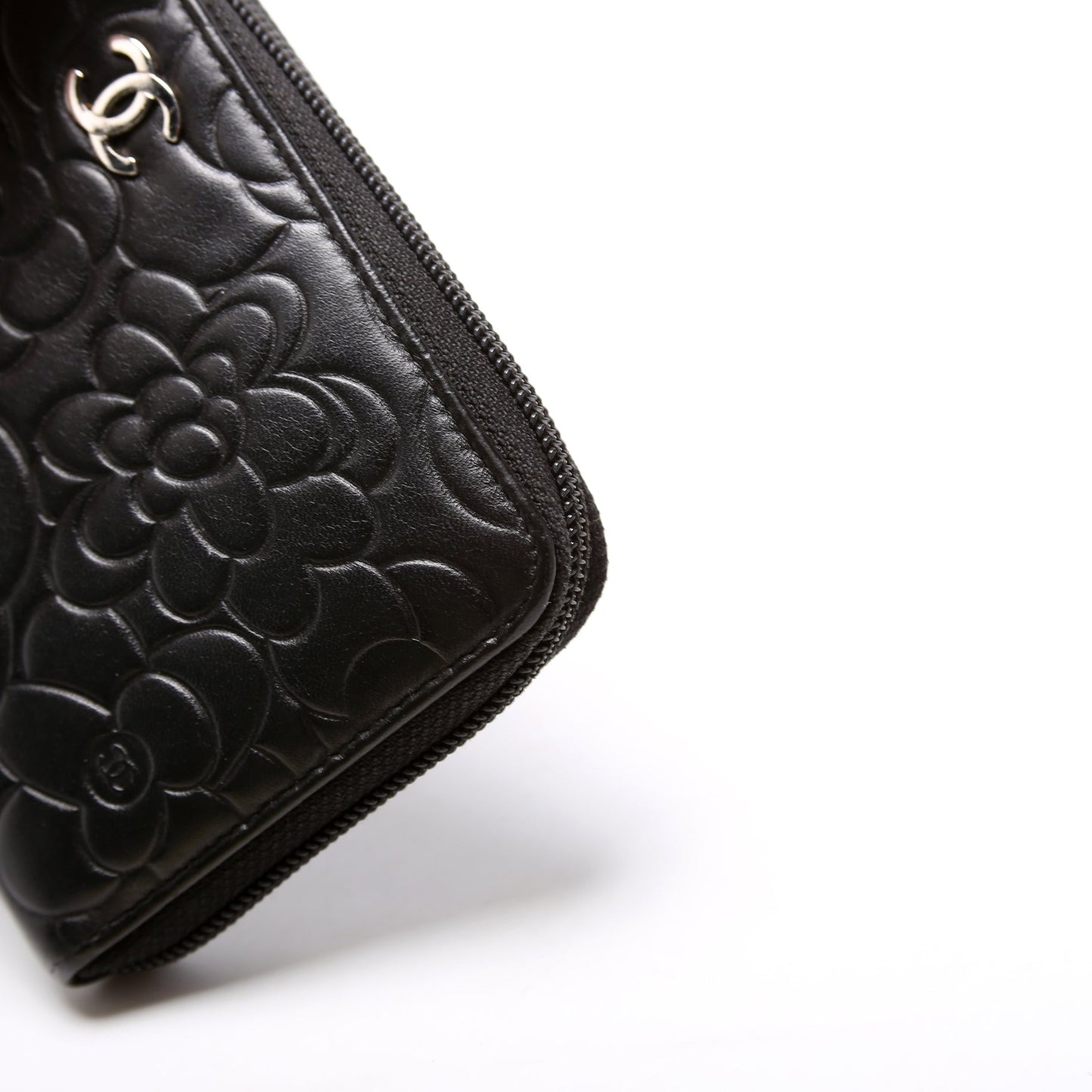 Camellia Zip Around Wallet Lambskin