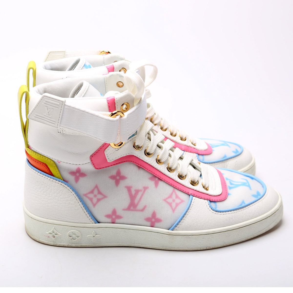 Monogram Multicolor Hightop Sneakers Size 36.5