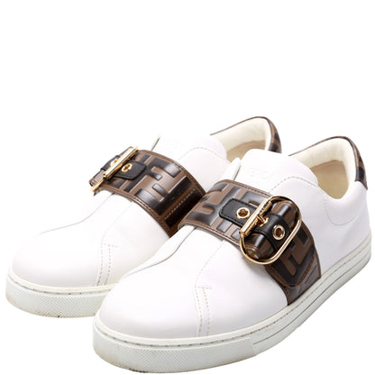 Pearland Zucca Leather Sneakers Size 38
