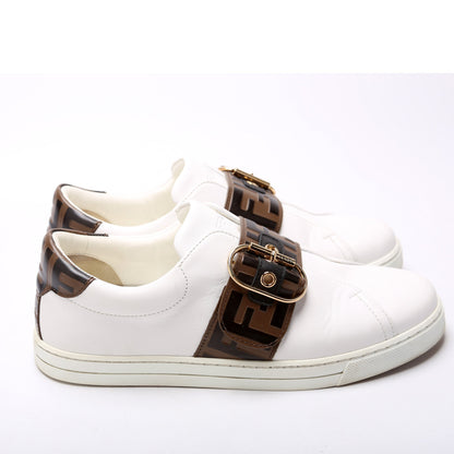 Pearland Zucca Leather Sneakers Size 38