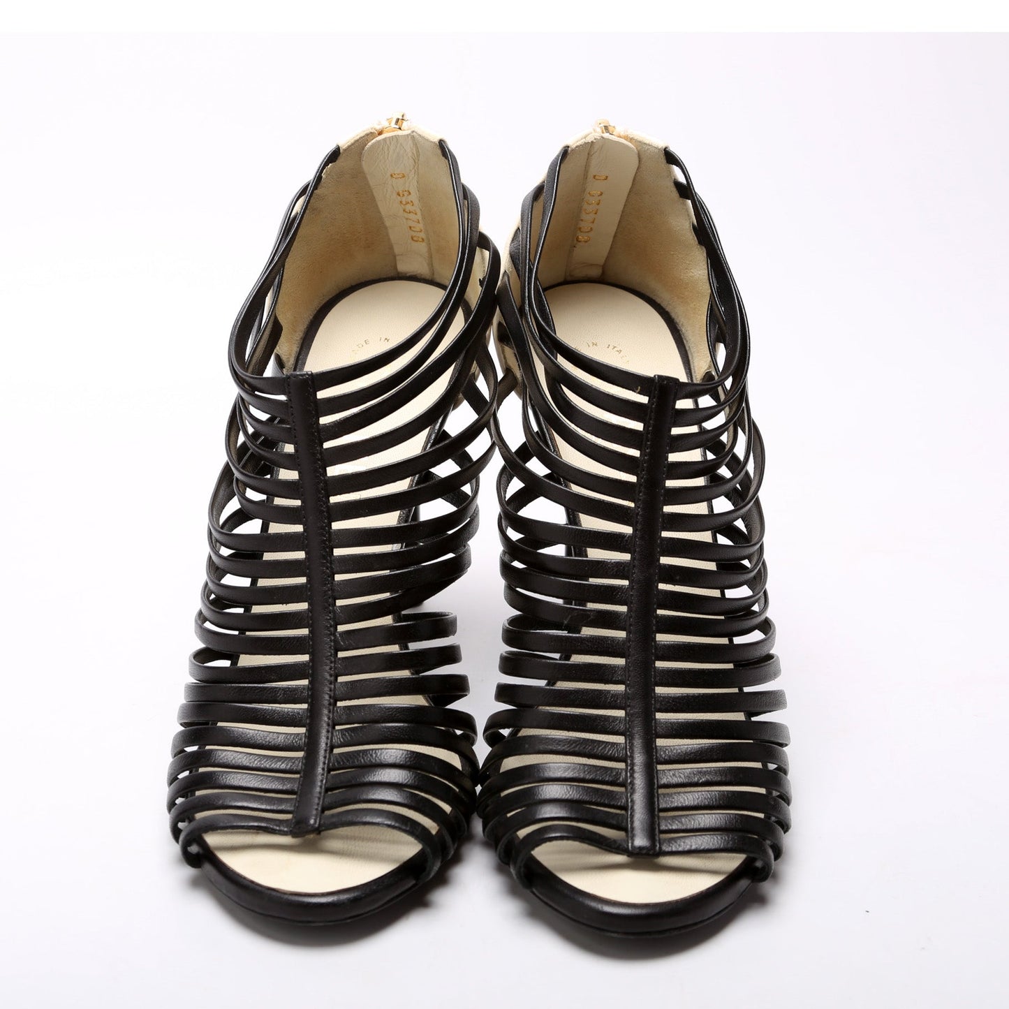 Leather Strap Booties Size 37.5