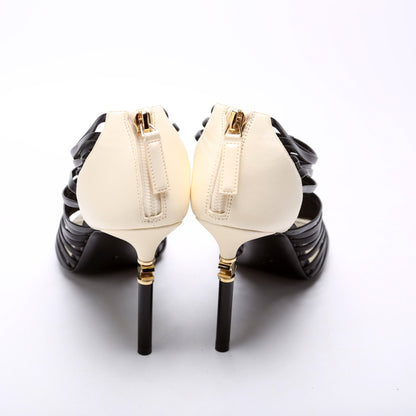 Leather Strap Booties Size 37.5