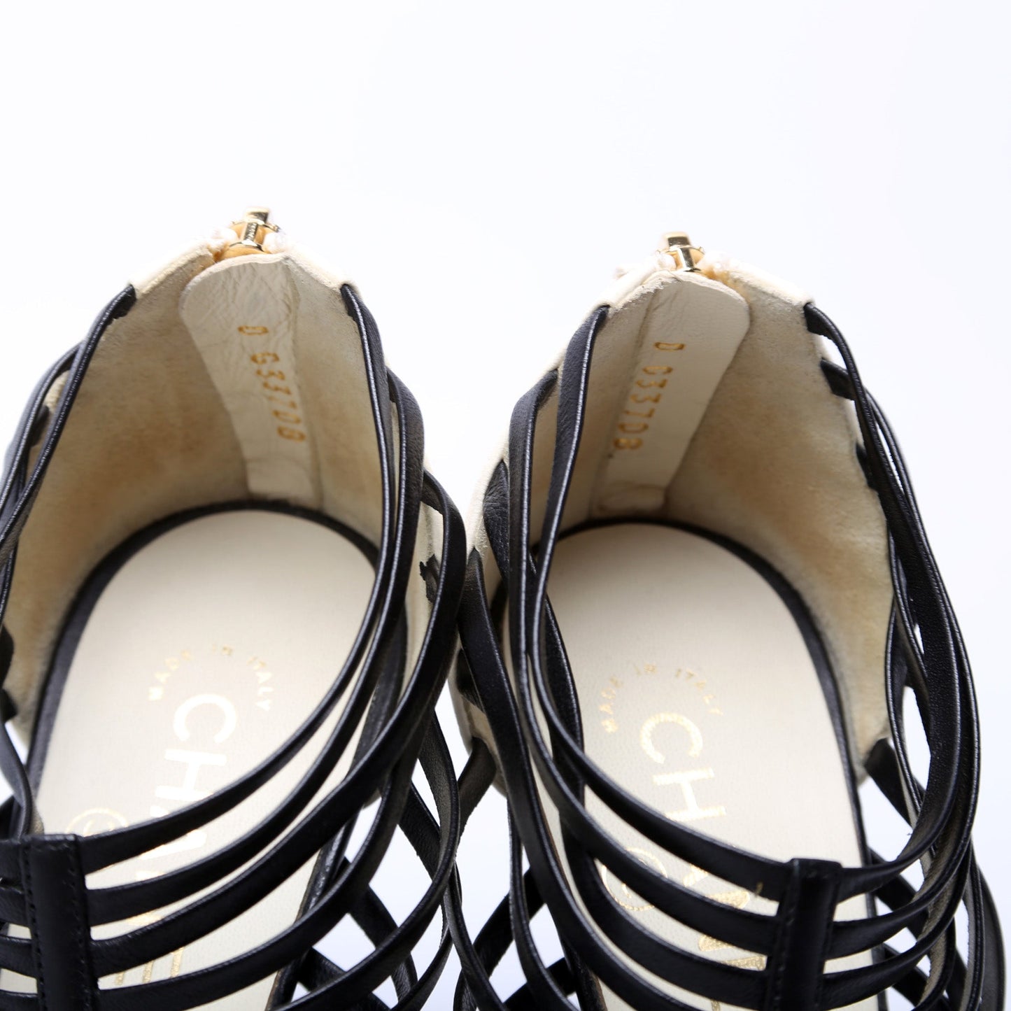 Leather Strap Booties Size 37.5