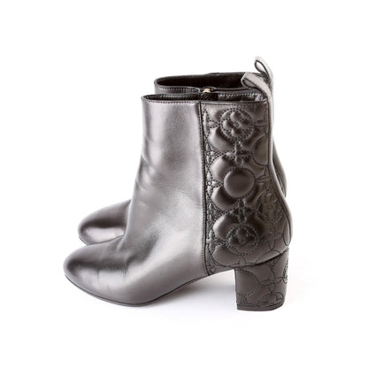 Quilted Leather Ankle Boots Size 37