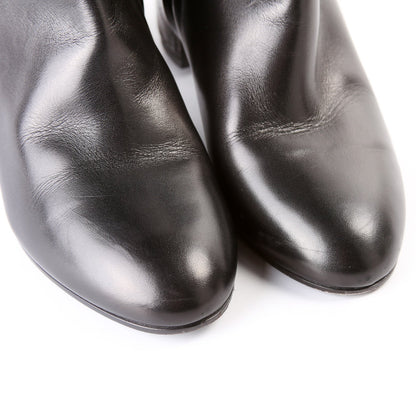 Quilted Leather Ankle Boots Size 37