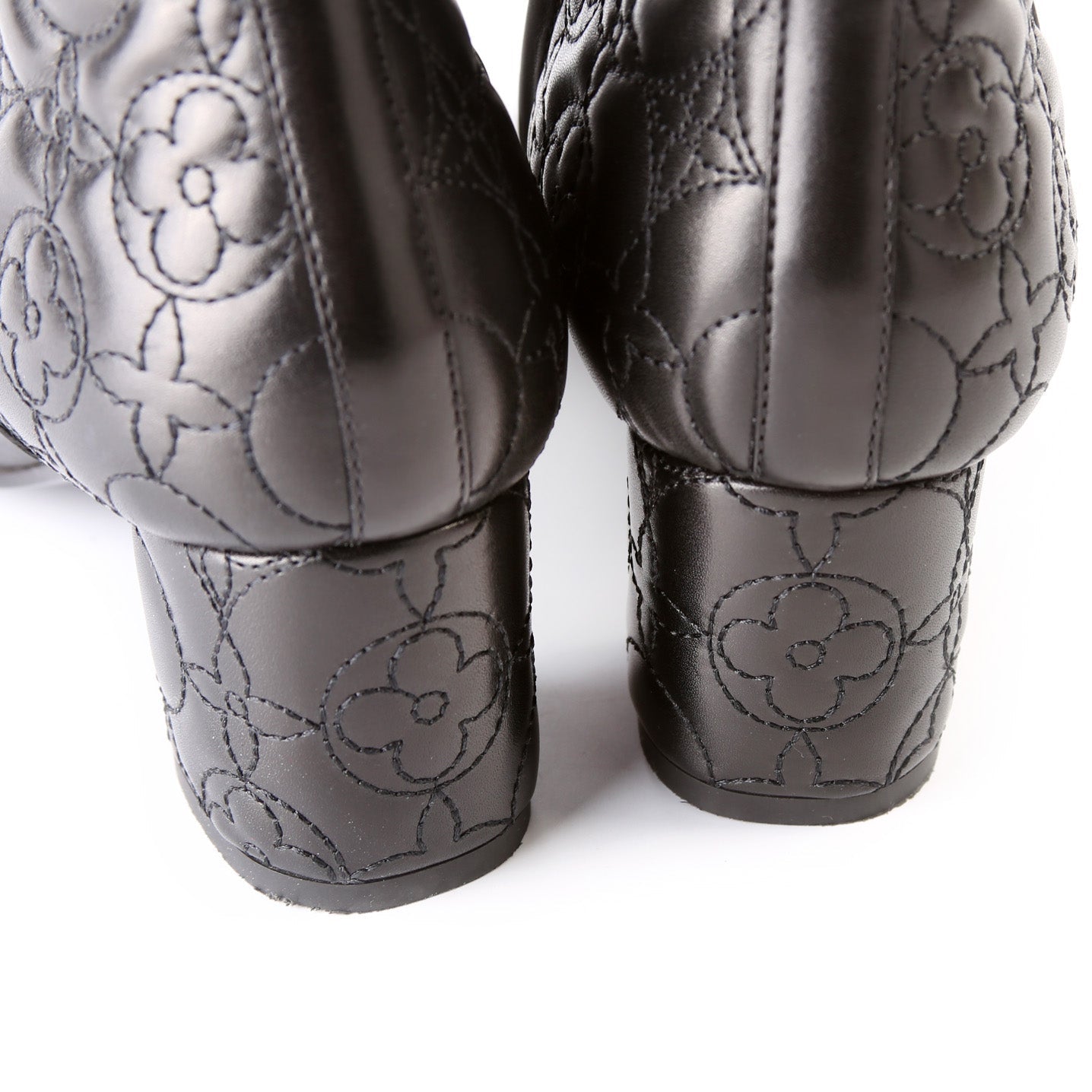 Quilted Leather Ankle Boots Size 37