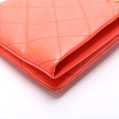 CC Fold Over Large Clutch Quilted Lambskin 25M