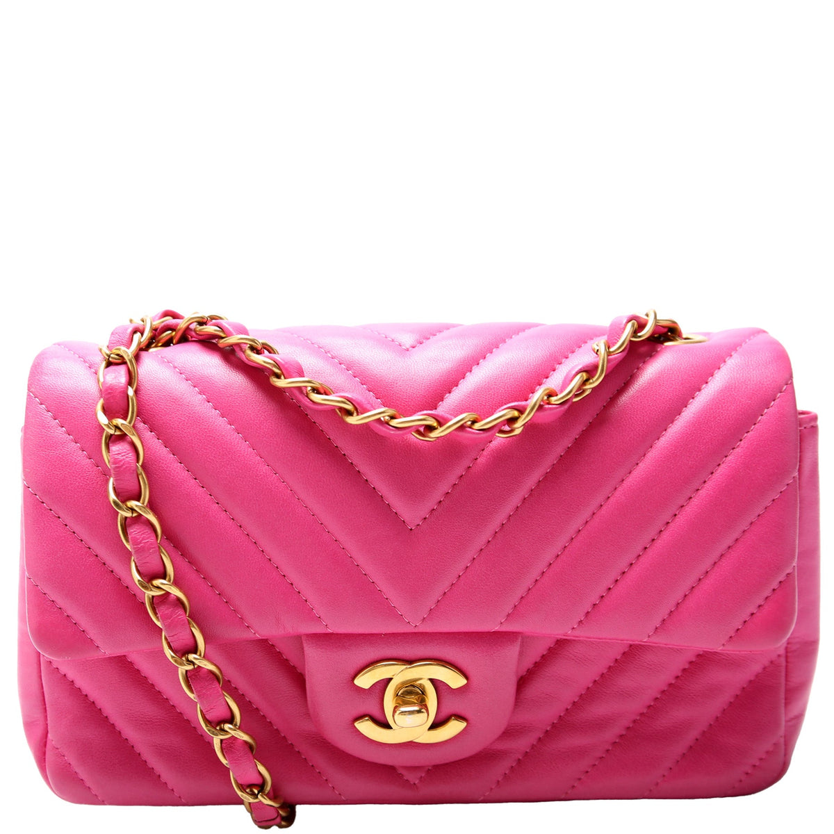 Classic Flap Mini Rectangle Lambskin 21M