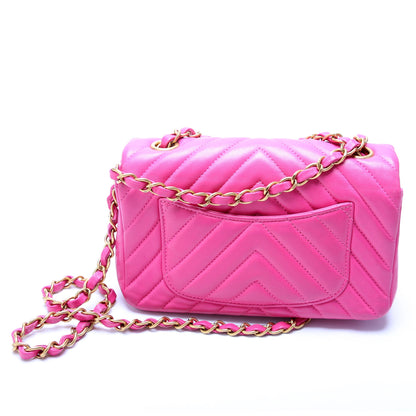 Classic Flap Mini Rectangle Lambskin 21M