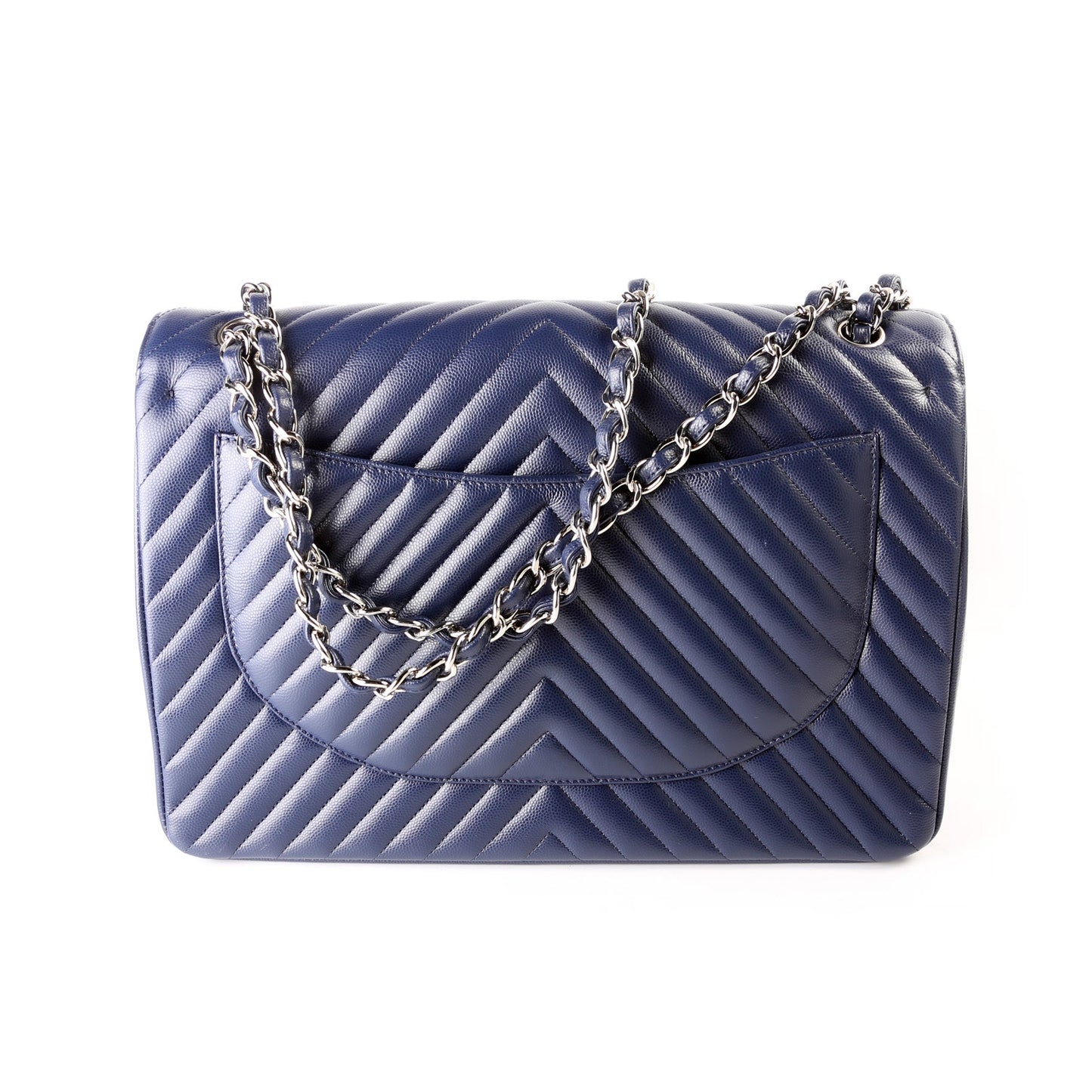 Classic Flap Maxi Chevron Caviar 22M