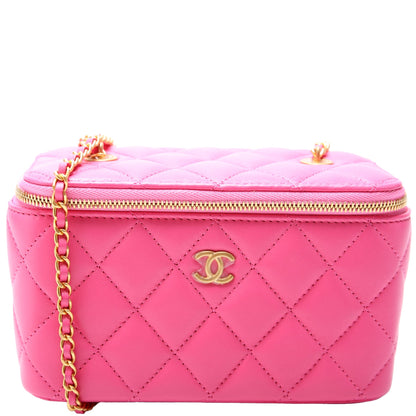 CC Vanity Small Coco Hearts Chain Quilted Lambskin RFID