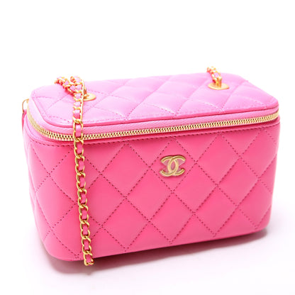 CC Vanity Small Coco Hearts Chain Quilted Lambskin RFID
