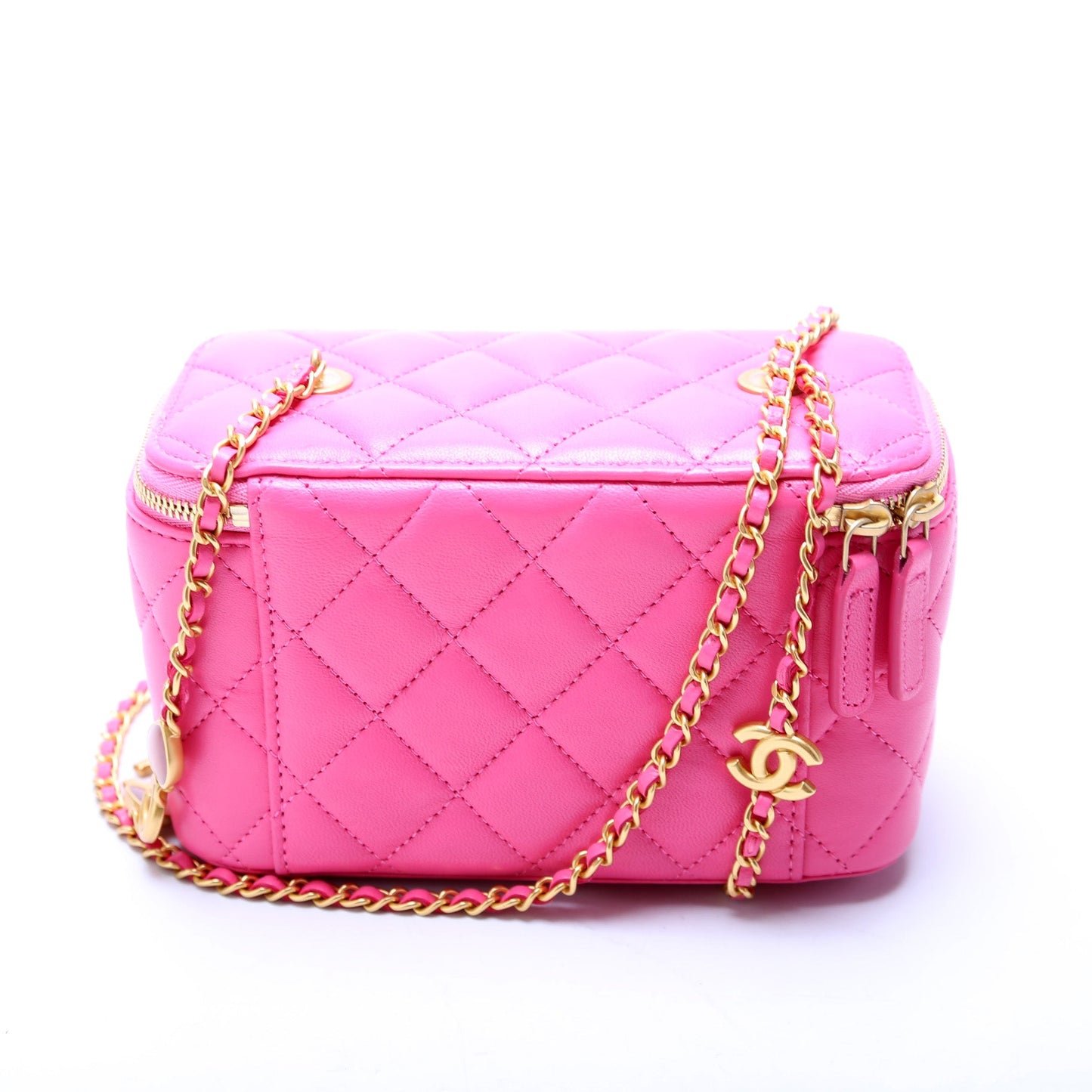 CC Vanity Small Coco Hearts Chain Quilted Lambskin RFID