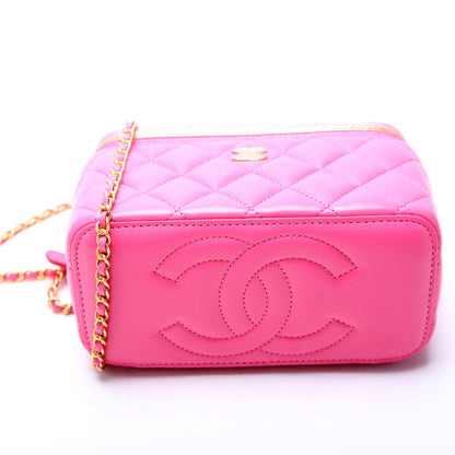 CC Vanity Small Coco Hearts Chain Quilted Lambskin RFID