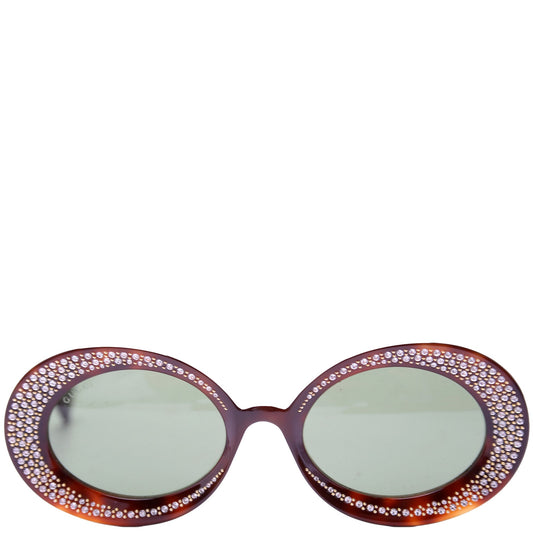 GG0618S Crystal Oval Acetate Sunglasses