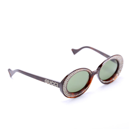 GG0618S Crystal Oval Acetate Sunglasses