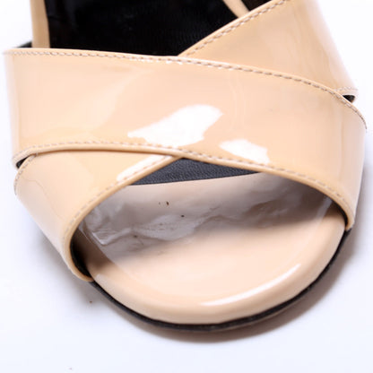 Patent Leather Heeled Sandal Size 36