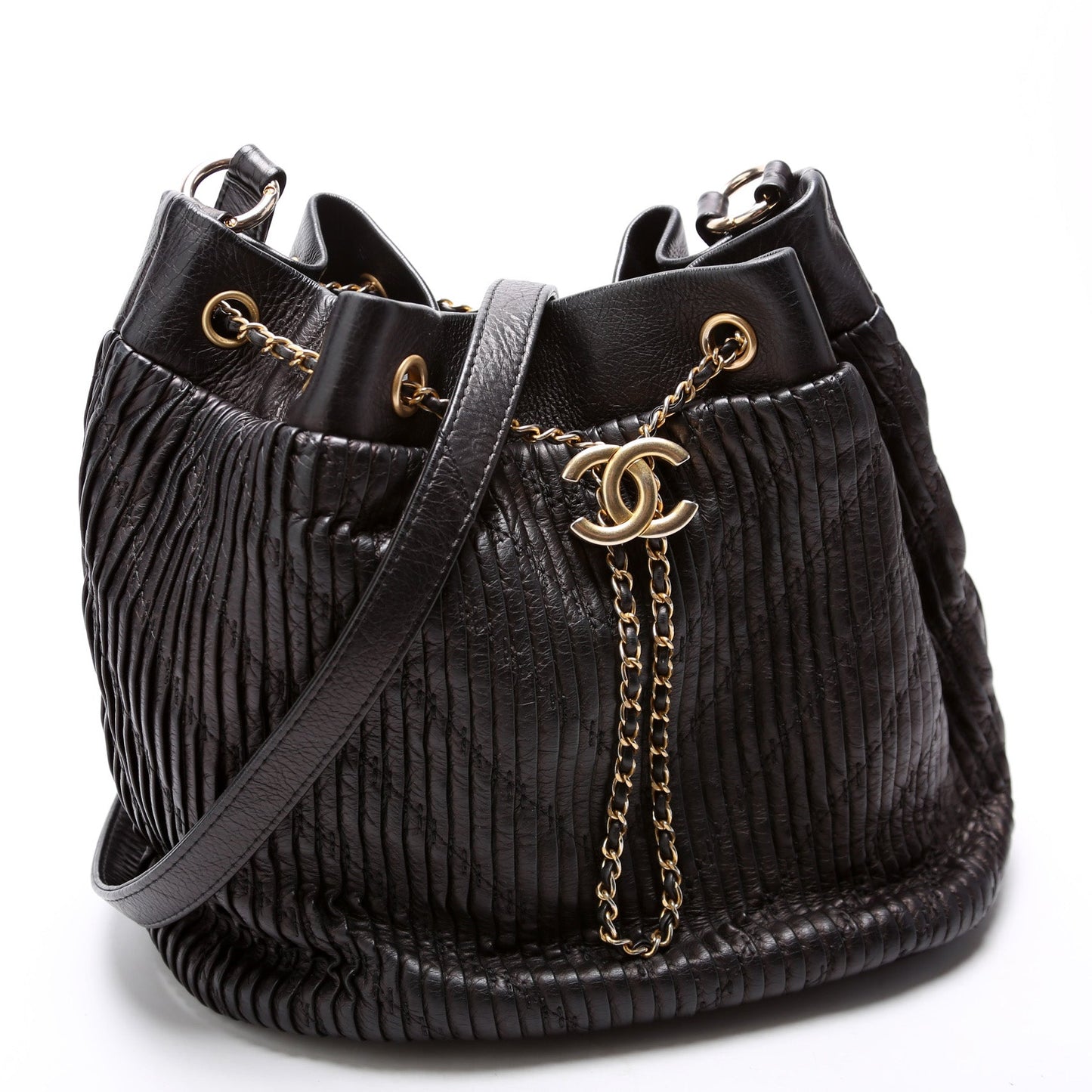 Coco Pleats Drawstring Bag 24M