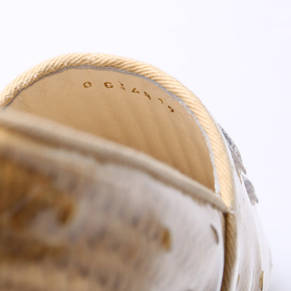 Raffia/PVC Espadrille Flats Size 38