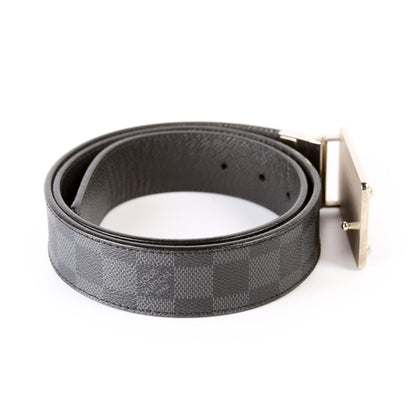 LV Inventeur 35MM Damier Graphite/Leather/ Reversible Belt Size 85/34
