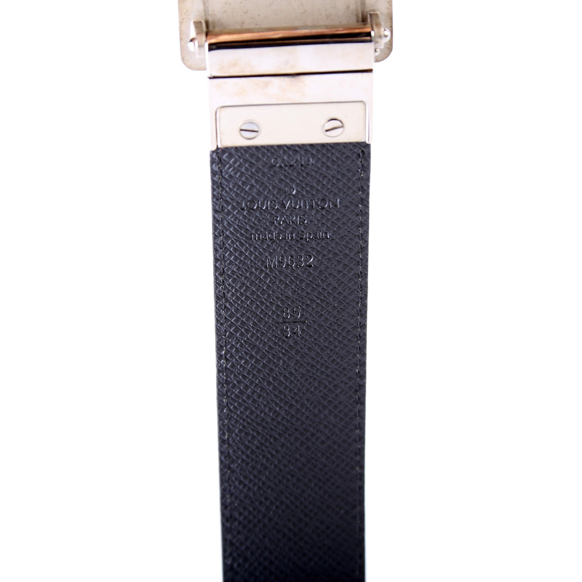 LV Inventeur 35MM Damier Graphite/Leather/ Reversible Belt Size 85/34