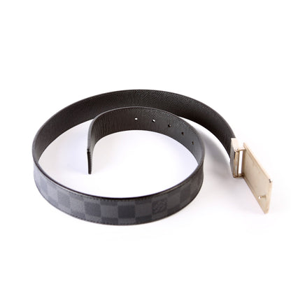 LV Inventeur 35MM Damier Graphite/Leather/ Reversible Belt Size 85/34