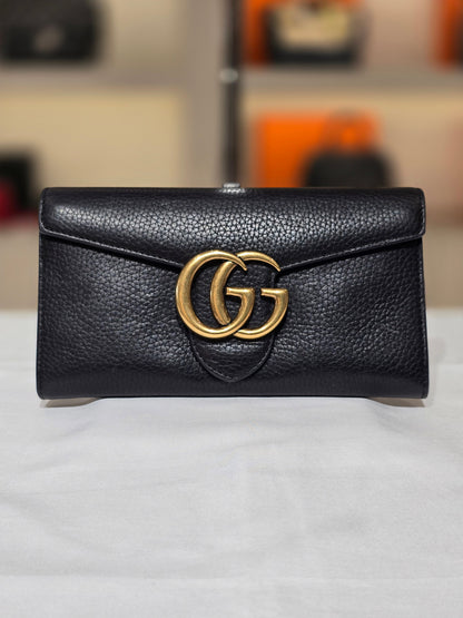 Gucci Marmont Black Long Wallet 400586 87795124