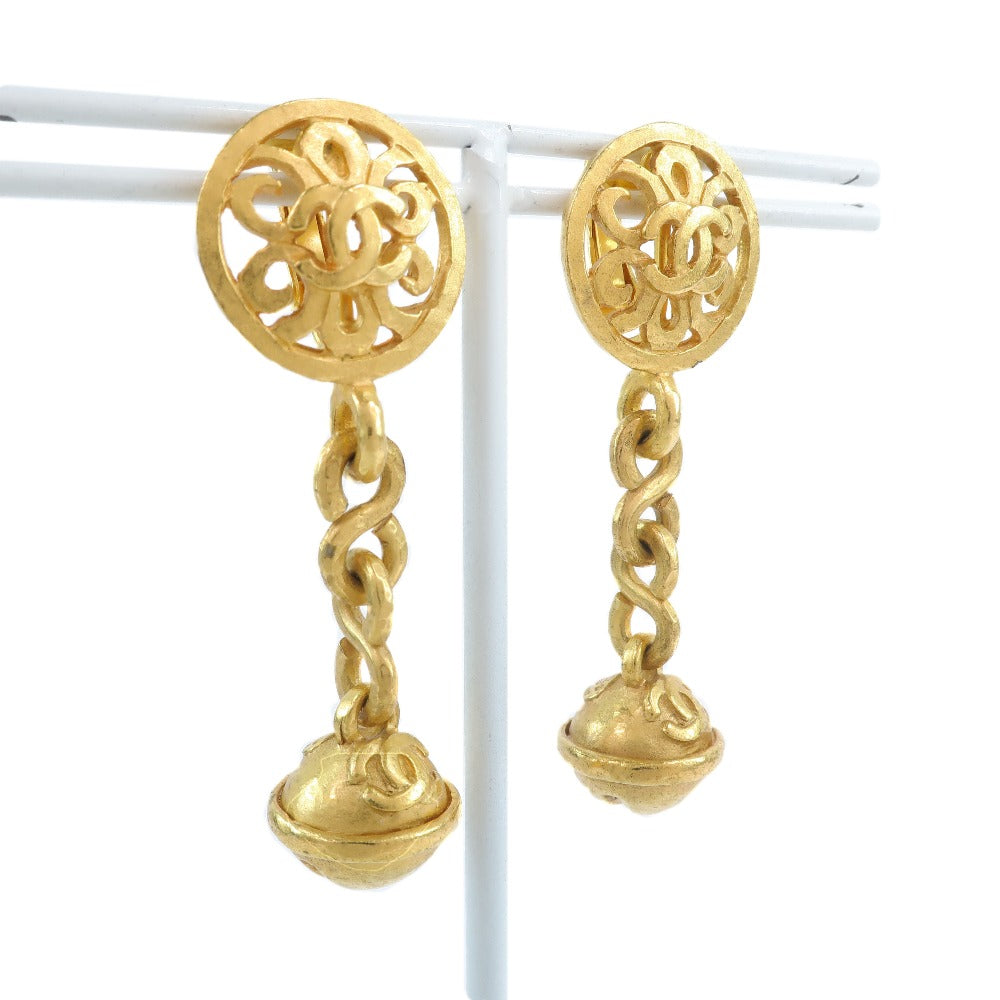 CHANEL Earring Plated Gold gold bell Women Used