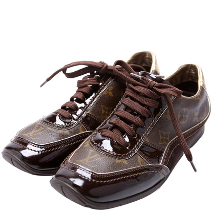 Globe Trotter Patent/Monogram Sneakers Size 38.5