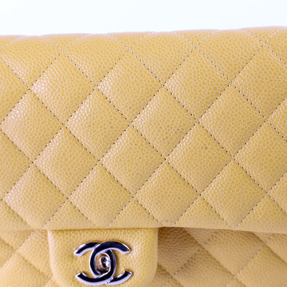 Classic Flap Clutch Caviar Yellow
