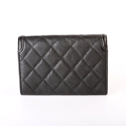 Filigree Medium Flap Wallet Caviar 25M